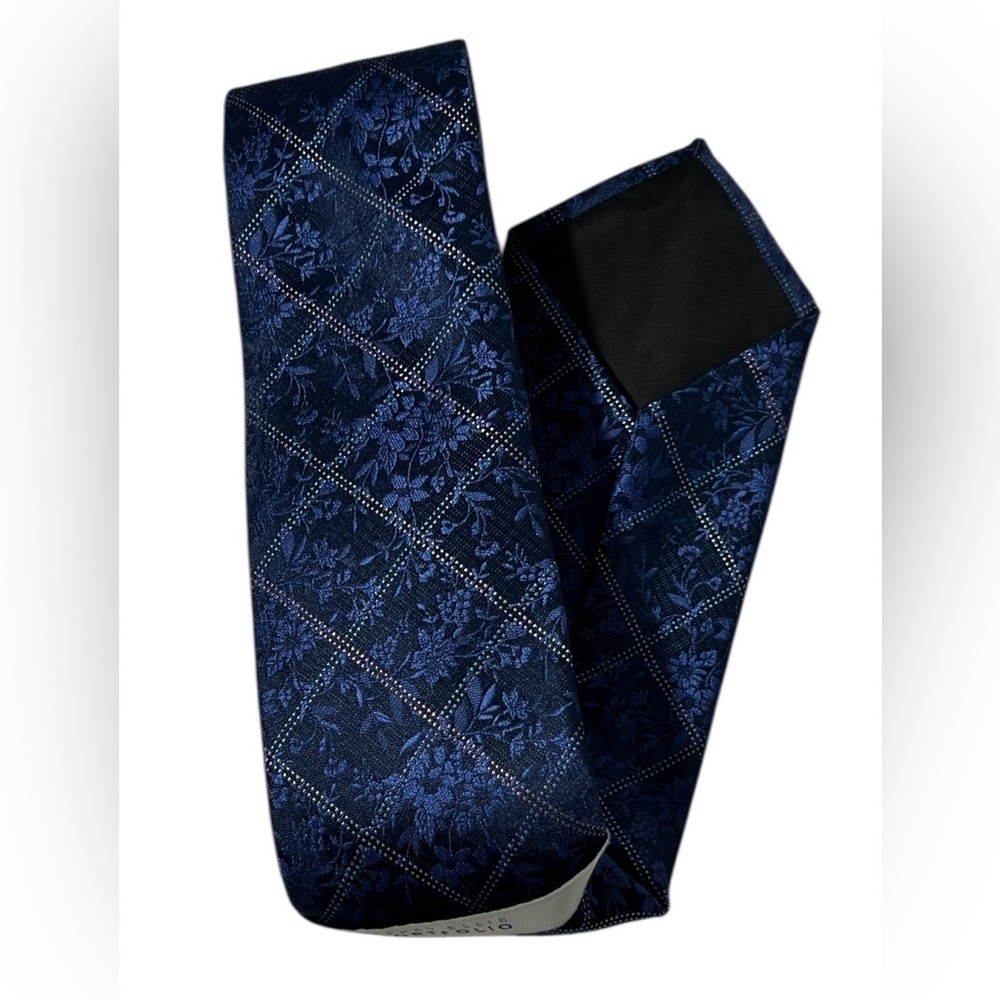 Perry Ellis Portfolio Navy Floral Textured Tie‎ necktie dress tie menswear